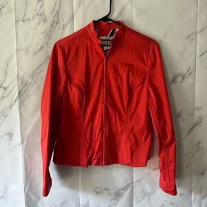 VTG 90s - NINE & COMPANY RED-ORANGE ZIP UP JACKET WOMENS MEDIUM